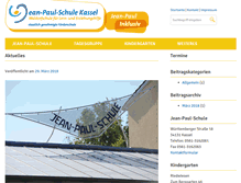 Tablet Screenshot of jean-paul-schule.de